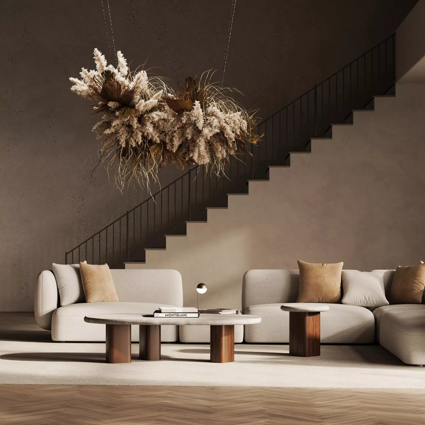 Pillar ovale koffietafel