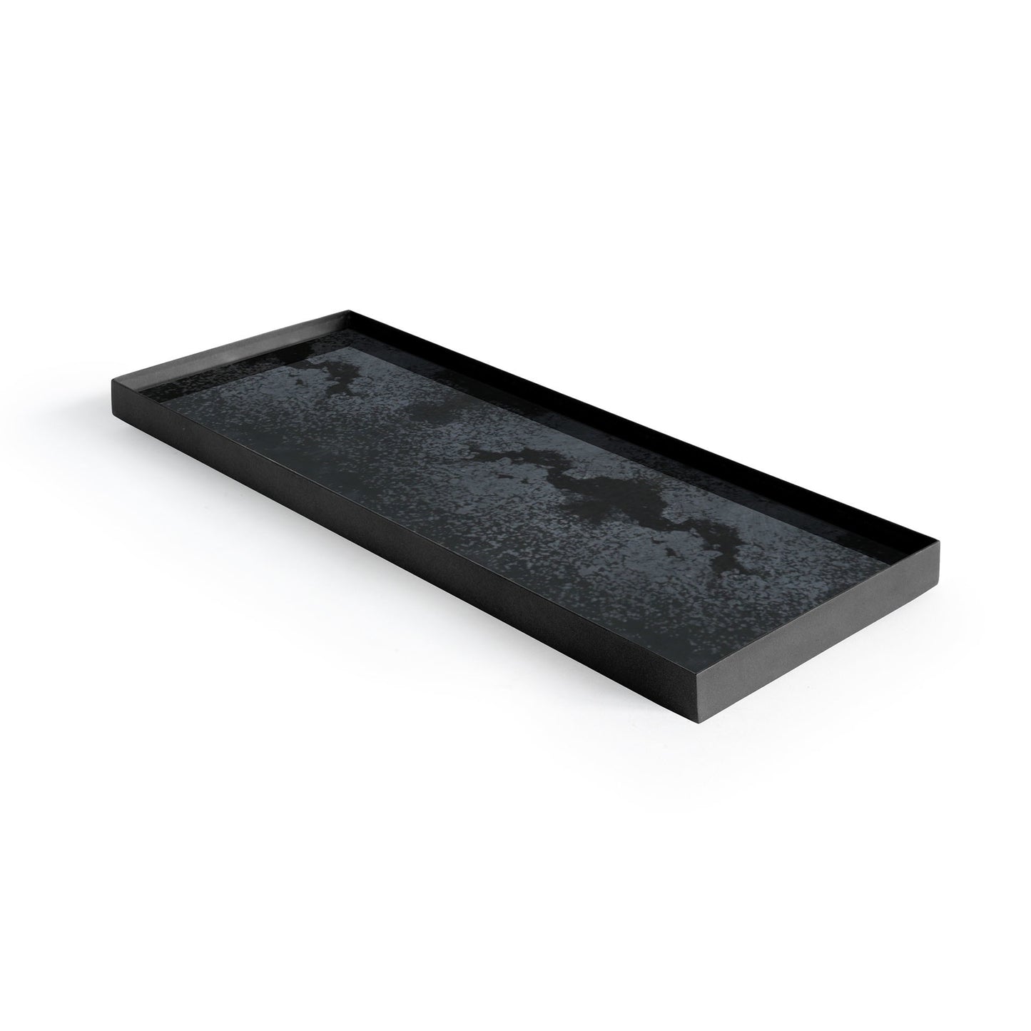 Charcoal Aged valet spiegel dienblad - L