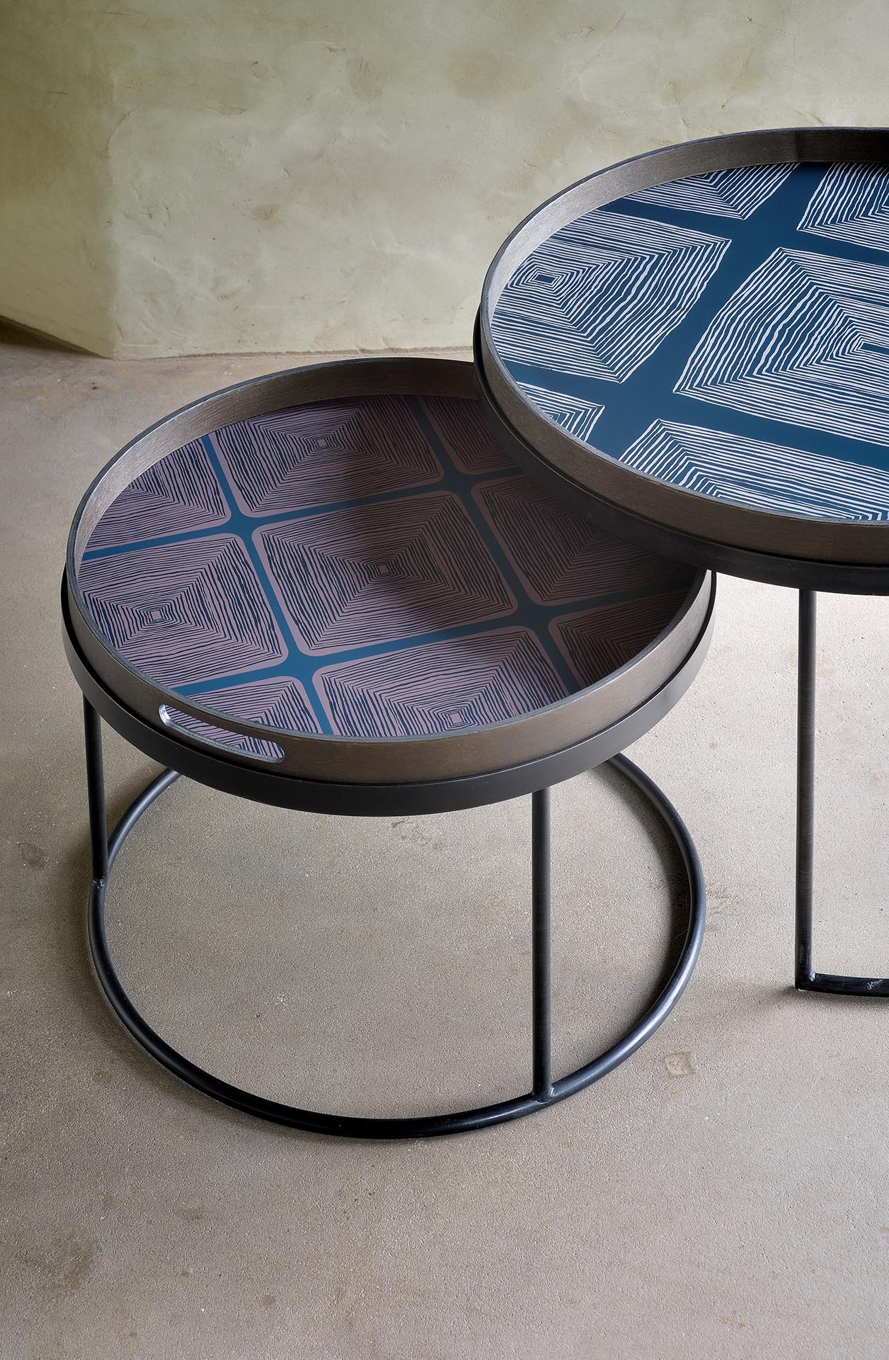 Tray ronde koffietafel set