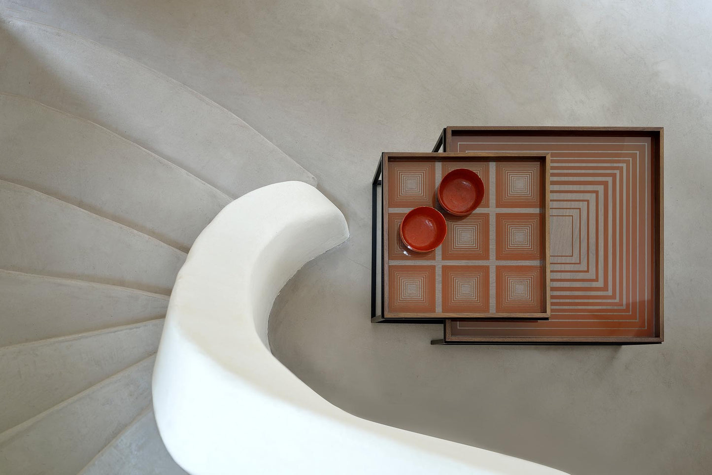 Tray vierkante koffietafel set