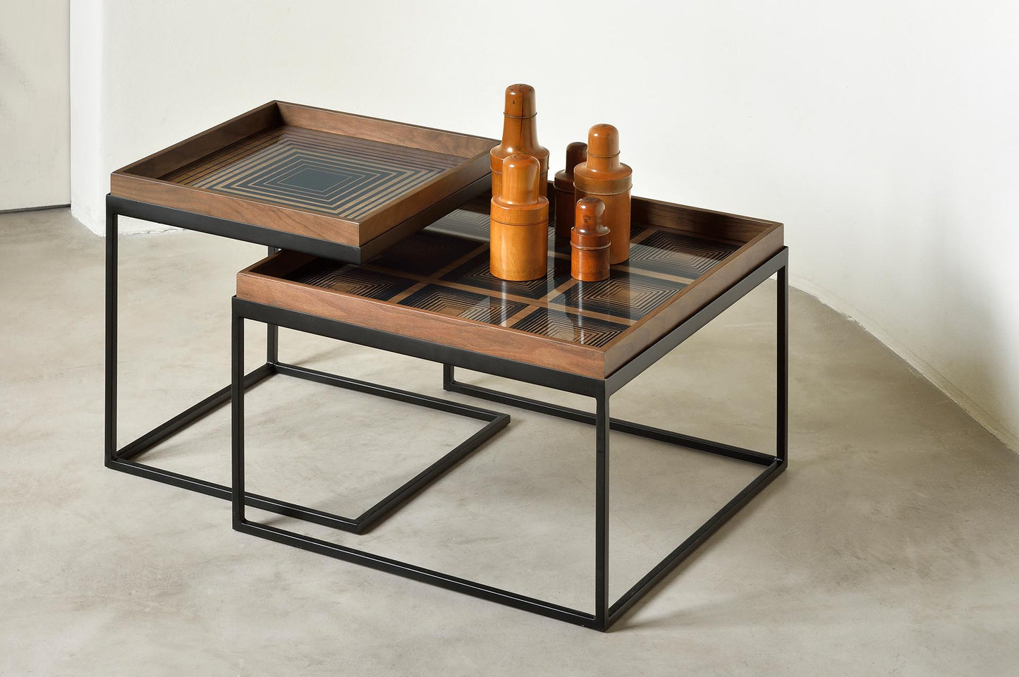 Tray vierkante koffietafel set