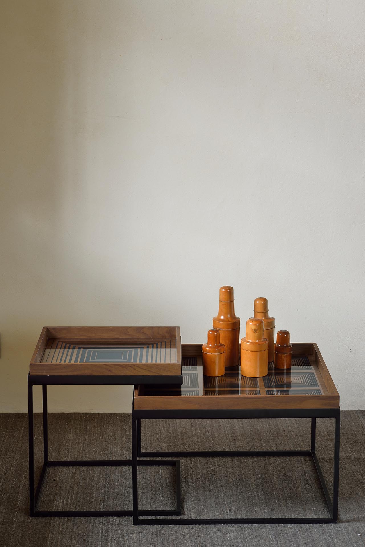 Tray vierkante koffietafel set
