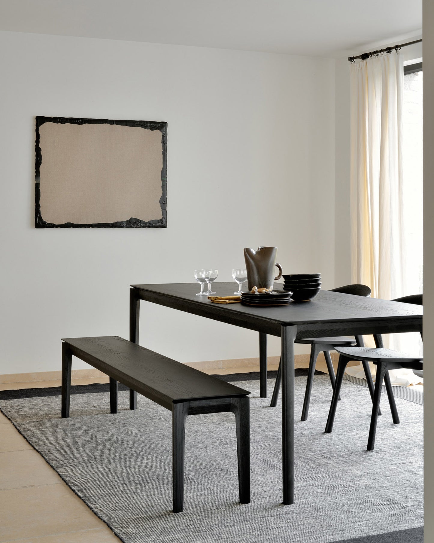 Bok rechthoekige eettafel
