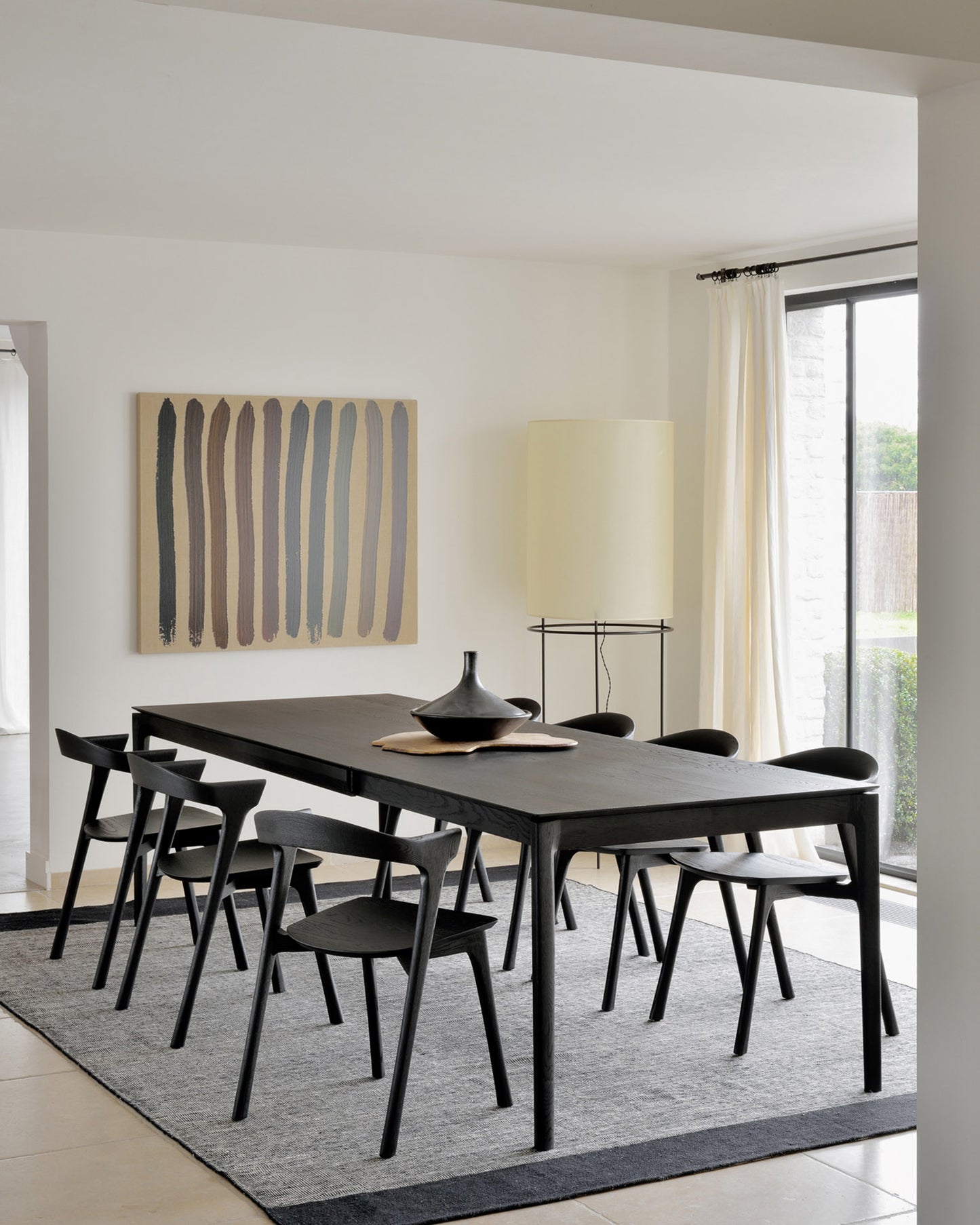 Bok uitschuifbare rechthoekige eettafel