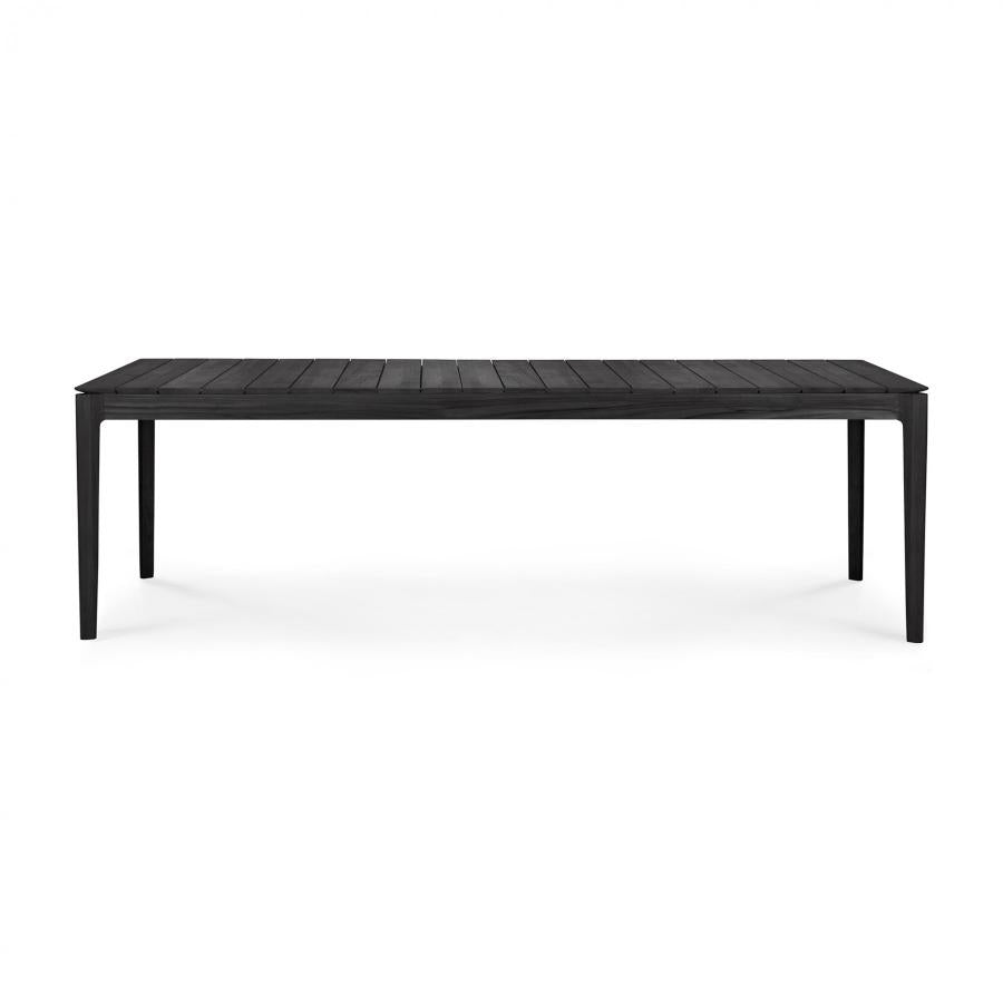Toonzaalmodel Bok Black set rechthoekige tuintafel + 6 stoelen met kussens Mocha