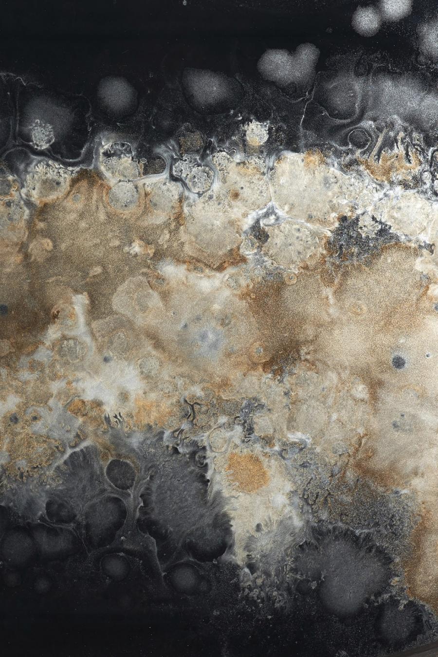 Black Organic glazen dienblad - M