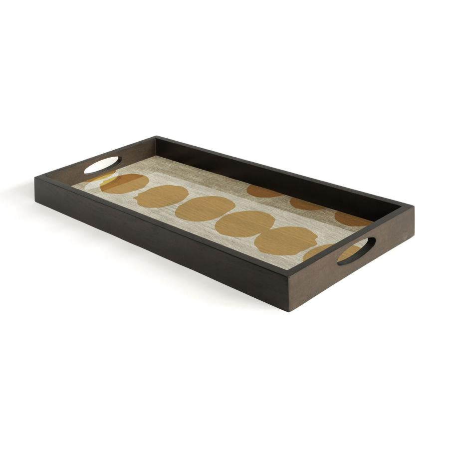 Sienna Dots glazen dienblad - M