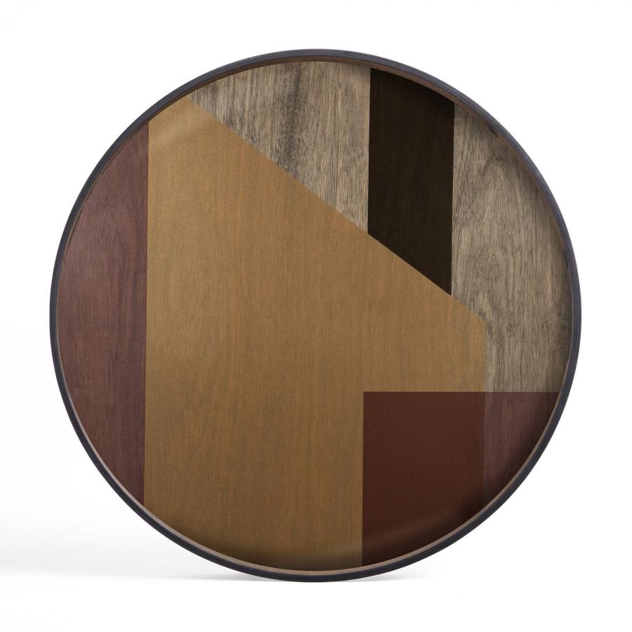 Bronze Angle glazen dienblad - XL