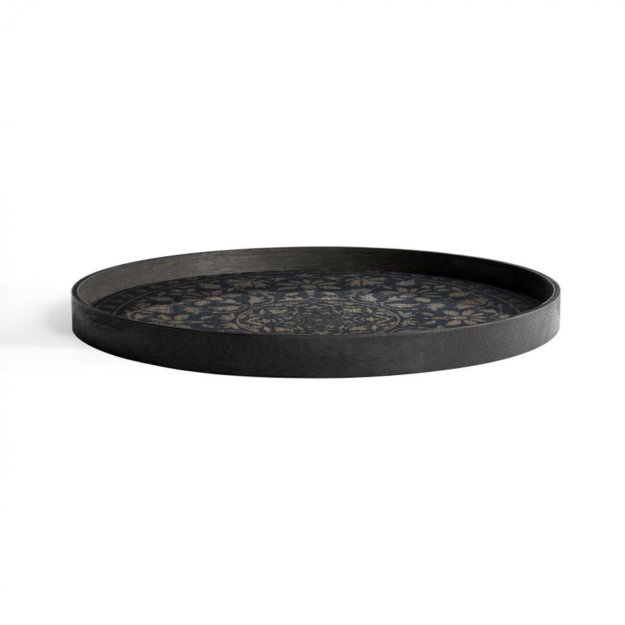 Black Marrakesh houten dienblad - L