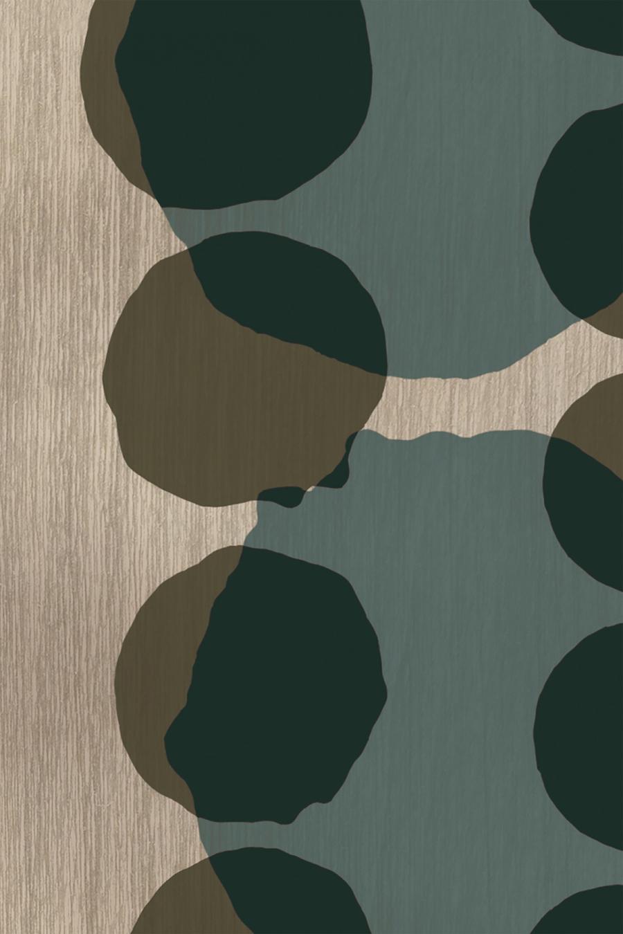 Slate Layered Dots glazen dienblad - L