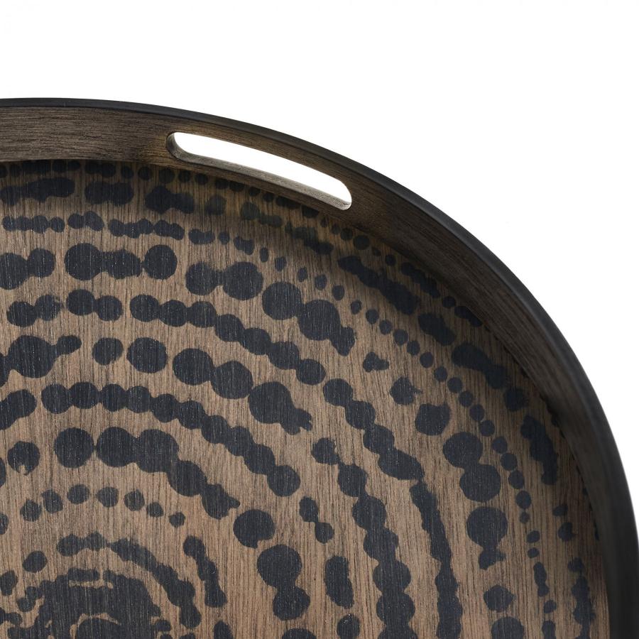 Black Beads houten dienblad - S