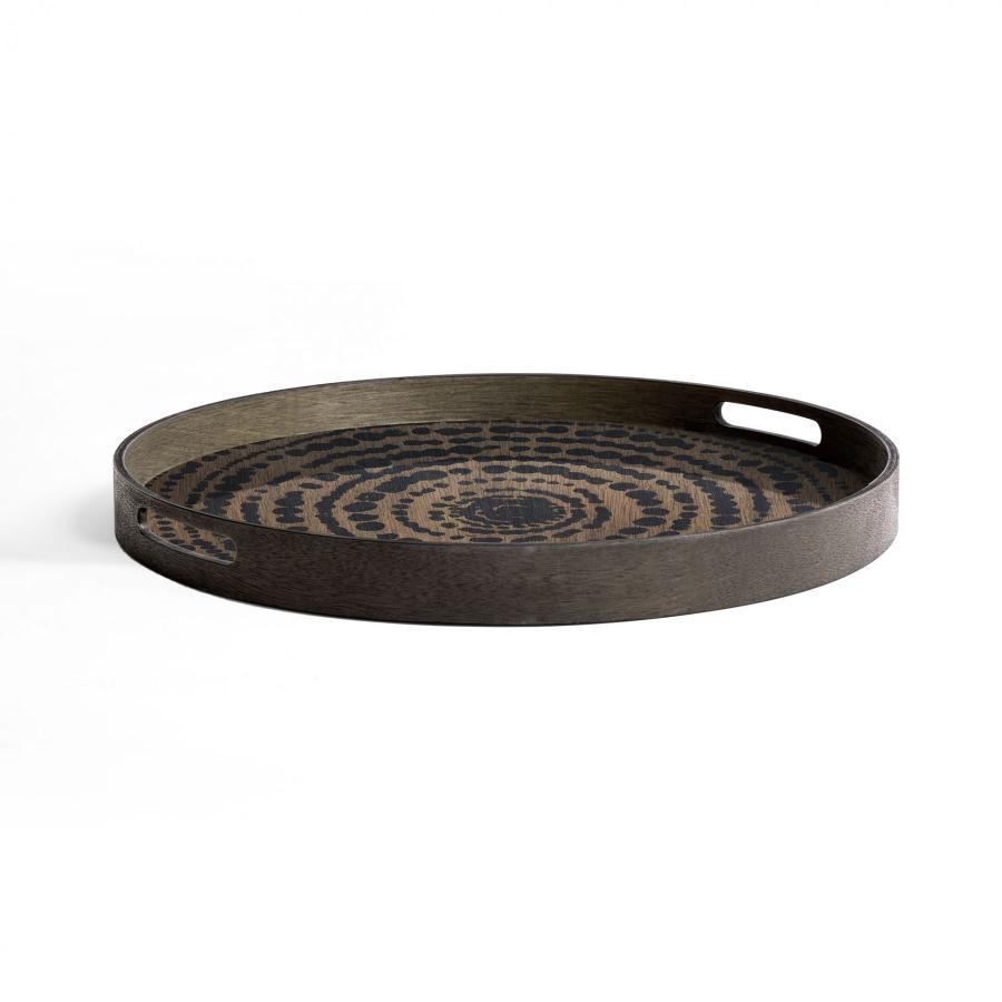 Black Beads houten dienblad - S