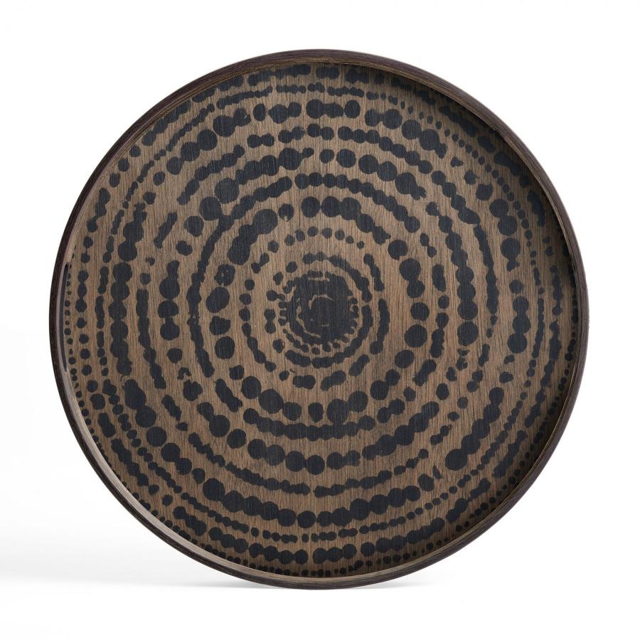 Black Beads houten dienblad - S