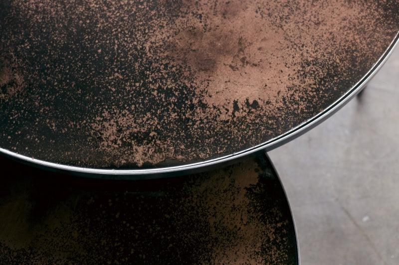 Nesting spiegelglas koffietafel set