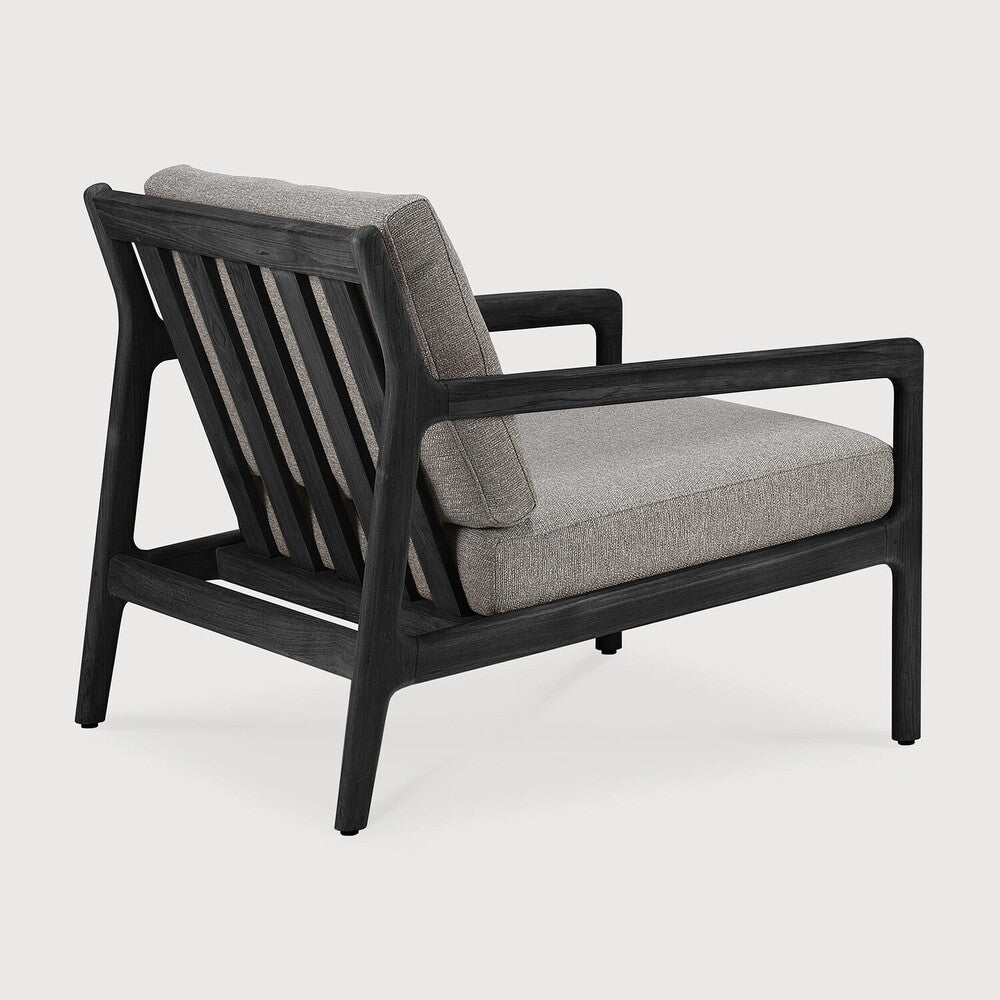 Toonzaalmodel Jack black tuin loungestoel + poef + bijzettafeltje