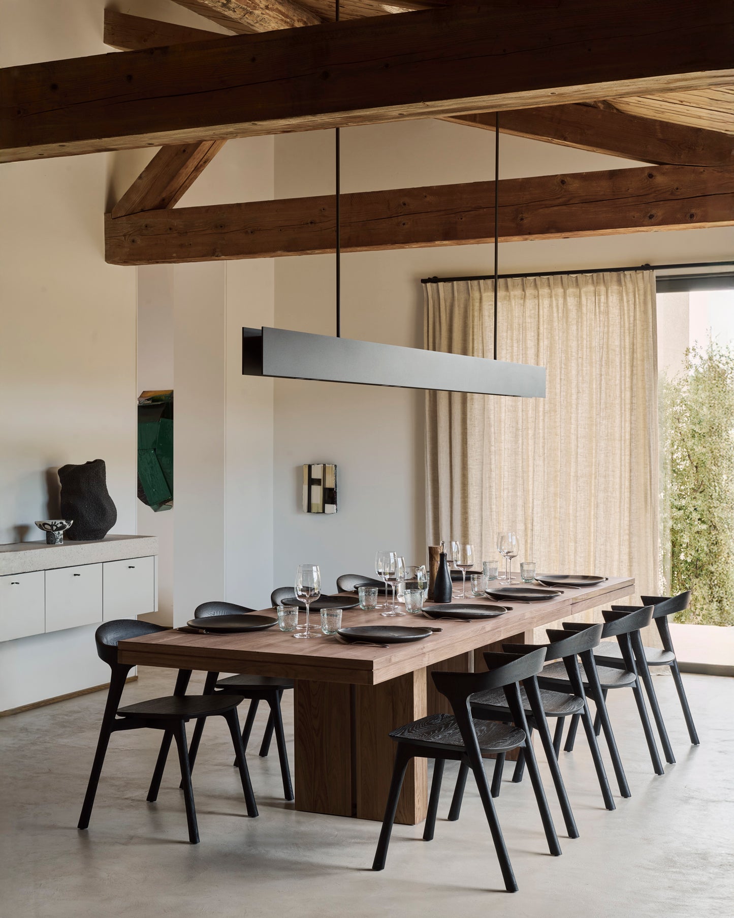 Double uitschuifbare eettafel