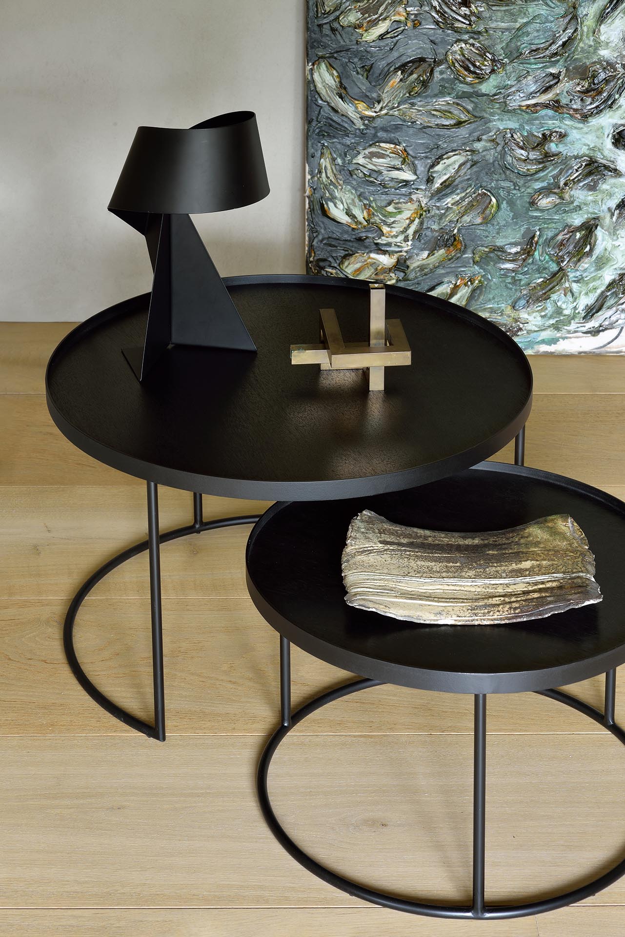 Tray ronde koffietafel set