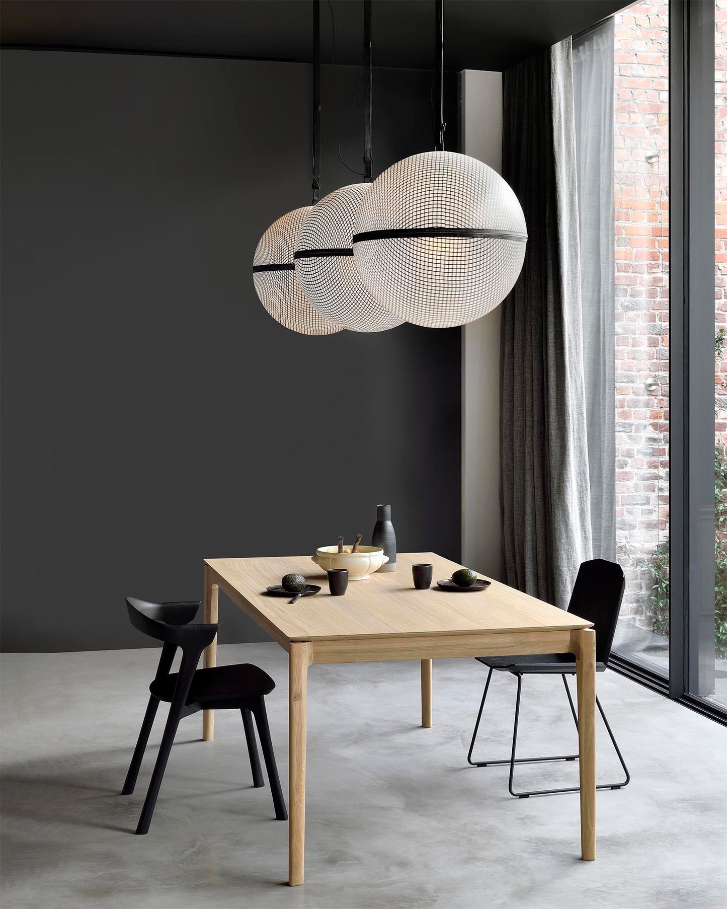 Bok uitschuifbare rechthoekige eettafel